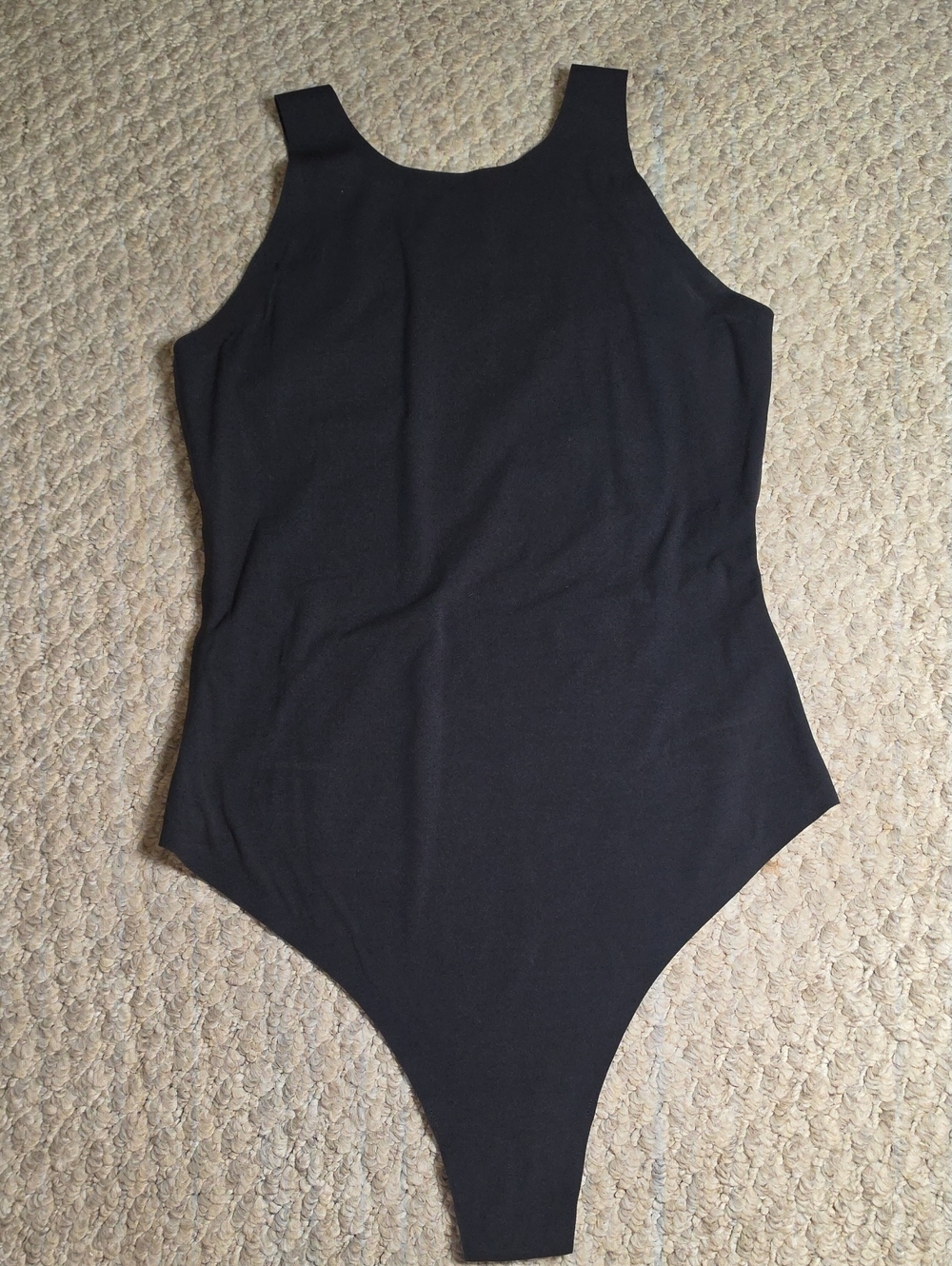 aerie Smoothez Black High-Neck One-Piece Bodysuit